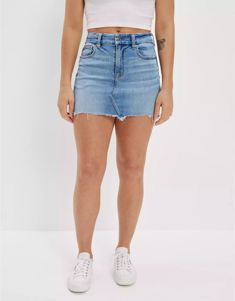 Jupes American Eagle AE High-Rise Curvy Denim Mini Lavage Femme | GFT-27039393